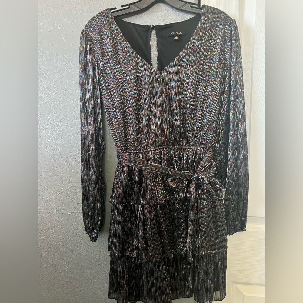 City Studio Multicolor Metallic Dress